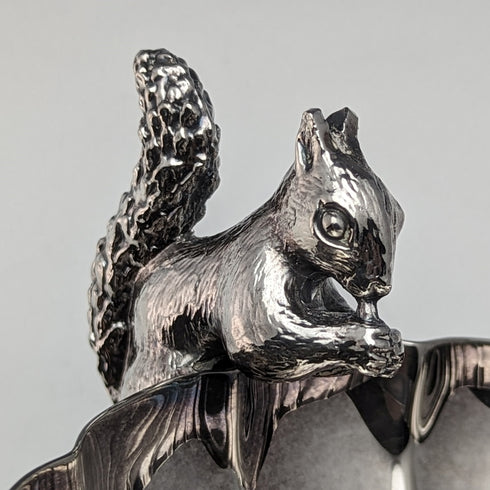 British Vintage Silver Plated Squirrel Decorated Bonbon Dish 297g